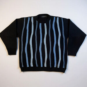 Vintage Protege Collection Coogi Style Sweater Men’s Large Shades of Blue Preppy
